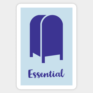 Essential Postal Box Post Office USPS Blue Sticker